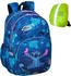 blau: Goldkids Schulrucksack Stitch mit Regenschutz