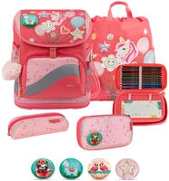 Belmil 405-51/P/S/27, Belmil Smarty Plus Premium Schulranzen Set 5-teilig """"Rose