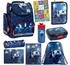 blau, Fußball: Goldkids Schulranzen Set 36 x 28 x 15 cm