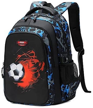 Asge Schulrucksack Fu&szlig;ball (ASGE-BB-07) blue