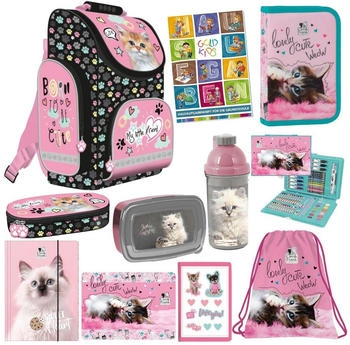 Goldkids Schulranzen Set 36 x 28 x 15 cm Katze2