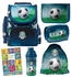 blau, Fußball: Goldkids Schulranzen Set 36 x 28 x 15 cm