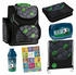 Fußball, grau: Goldkids Schulranzen Set 36 x 28 x 15 cm