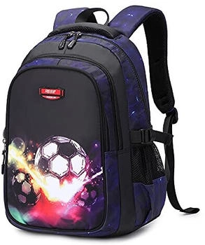 Asge Schulrucksack Fu&szlig;ball (ASGE-BB-07) purple