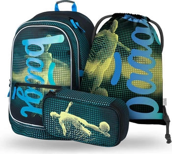 Baagl Schulrucksack Core Set Football Player