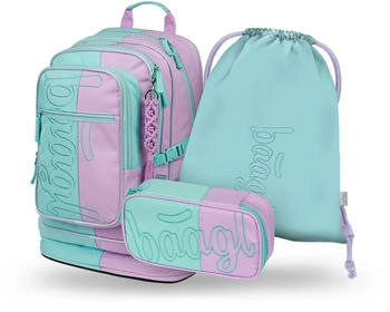 Baagl Cubic Backpack Set Sweet