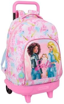 Safta Barbie Painterly 45 cm Backpack with Compact Removable Trolley