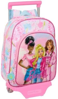 Safta Barbie Painterly 34 cm Small Backpack with Removable Trolley