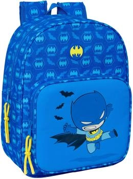Safta 34 cm Small Backpack with Trolley Attachment Batman Preschool