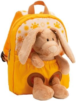 NICI Rucksack mit Pl&uuml;schtier Hase gelb 21x26cm (61764)