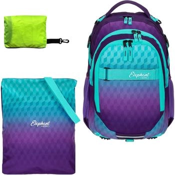 Elephant Hero with Gym Bag & Rain Cover violet cube