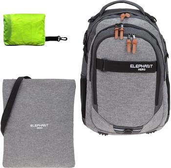 Elephant Hero with Gym Bag & Rain Cover two tone grey/anthracite