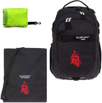 Elephant Hero with Gym Bag & Rain Cover dragon black