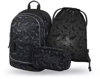 Baagl Schulrucksack Core Set Batman Black