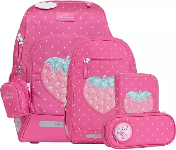 Beckmann Active Air FLX Schulrucksack Set 6-TLG. Strawberry