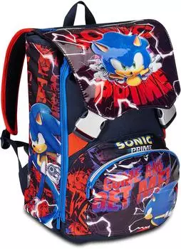 Seven Sonic Prime School Backpack blue/red