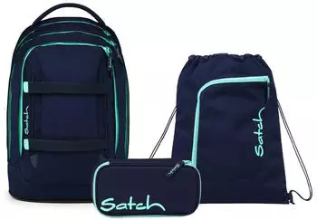 Satch Pack Set mit Turnbeutel und Schlampermäppchen Ocean Mint