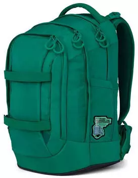 Satch Pack Set mit Turnbeutel und Schlampermäppchen Fearless Green – Ergonomisches Tragesystem verteilt das Gewicht gleichmäßig