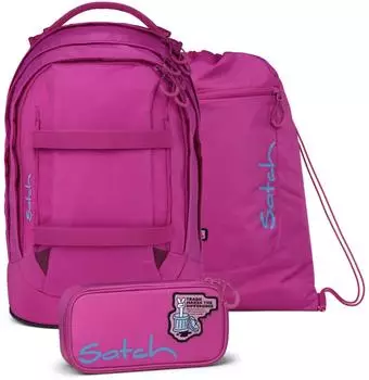 Satch Pack Set mit Turnbeutel und Schlampermäppchen Fearless Pink