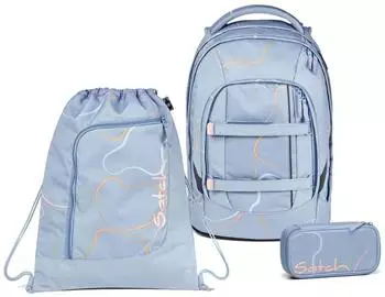 Satch Pack Set mit Turnbeutel und Schlamperm&auml;ppchen Vivid Blue