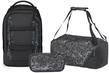Satch Pack Set mit Sporttasche und Schlampermäppchen Street Ink