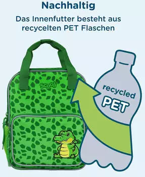 Scooli Mini-Me Friend Coco Croco – Praktische Fächeraufteilung für den Kindergartenalltag
