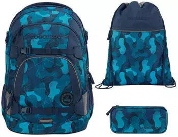 Coocazoo Mate Set mit Turnbeutel und Schlamperm&auml;ppchen Cloudy Camou