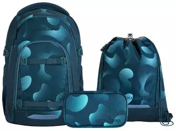 Coocazoo Mate Set mit Turnbeutel und Schlamperm&auml;ppchen Aqua Flow