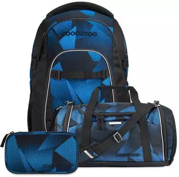 Coocazoo Mate Set mit Sporttasche und Schlampermäppchen Electric Ice V2