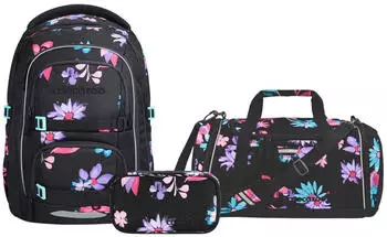 Coocazoo Porter Set mit Sporttasche und Schlamperm&auml;ppchen Floral Artnight