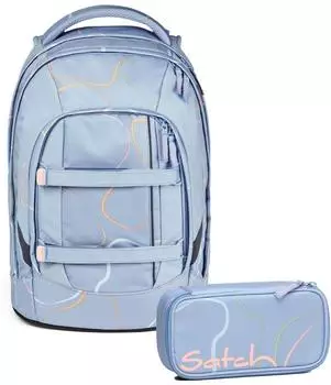 Satch Pack Set mit Schlampermäppchen Vivid Blue