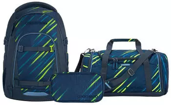 Coocazoo Mate Set mit Sporttasche und Schlampermäppchen Fast Lime