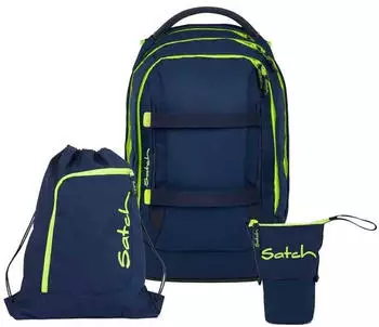 Satch Pack Set mit Turnbeutel und Pencil Slider Toxic Yellow