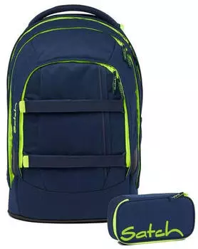 Satch Pack Set mit Schlampermäppchen Toxic Yellow