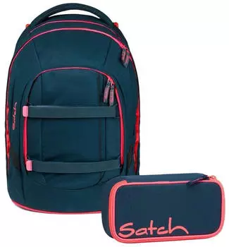 Satch Pack Set mit Schlampermäppchen Pink Phantom