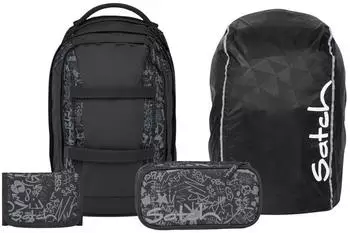 Satch Pack Set mit Schlamperm&auml;ppchen, Regenh&uuml;lle und Geldb&ouml;rse