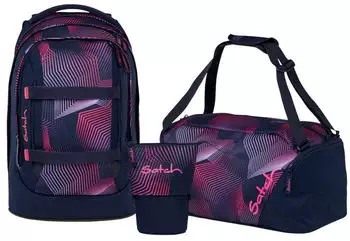Satch Pack Set mit Sporttasche und Pencil Slider Seismic Pink