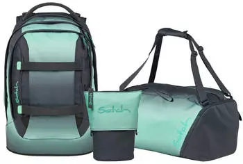 Satch Pack Set mit Sporttasche und Pencil Slider Gradient Mint
