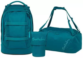 Satch Pack Set mit Sporttasche und Pencil Slider Deep Petrol