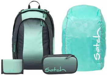 Satch Air Set mit Schlamperm&auml;ppchen, Geldb&ouml;rse und Regenh&uuml;lle Gradient Mint