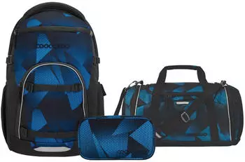 Coocazoo Byte Set mit Sporttasche und Schlampermäppchen Electric Ice
