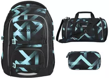 Coocazoo Porter Set mit Sporttasche und Schlamperm&auml;ppchen Laser Lights V2