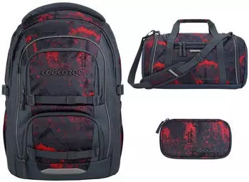Coocazoo Porter Set mit Sporttasche und Schlamperm&auml;ppchen Broken Black