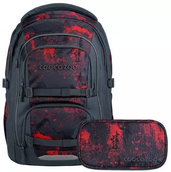 Coocazoo Porter Set mit Schlamperm&auml;ppchen Broken Black