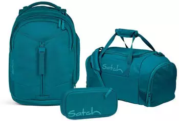 Satch Match Set mit Sporttasche und Schlamperm&auml;ppchen Deep Petrol