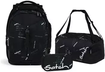 Satch Match Set mit Sporttasche und Schlamperm&auml;ppchen Ninja Matrix