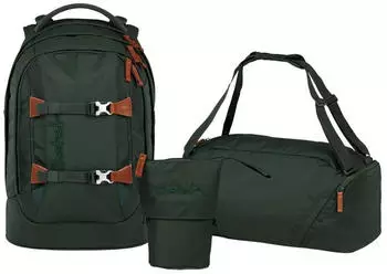 Satch Pack Set mit Sporttasche und Pencil Slider Nordic Forest Green