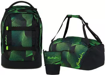 Satch Pack Set mit Sporttasche und Pencil Slider Seismic Green
