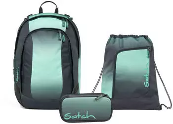 Satch Air Set mit Turnbeutel und Schlampermäppchen Gradient Mint