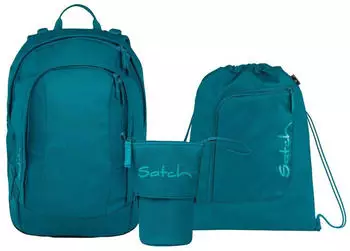 Satch Air Set mit Turnbeutel und Pencil Slider Deep Petrol